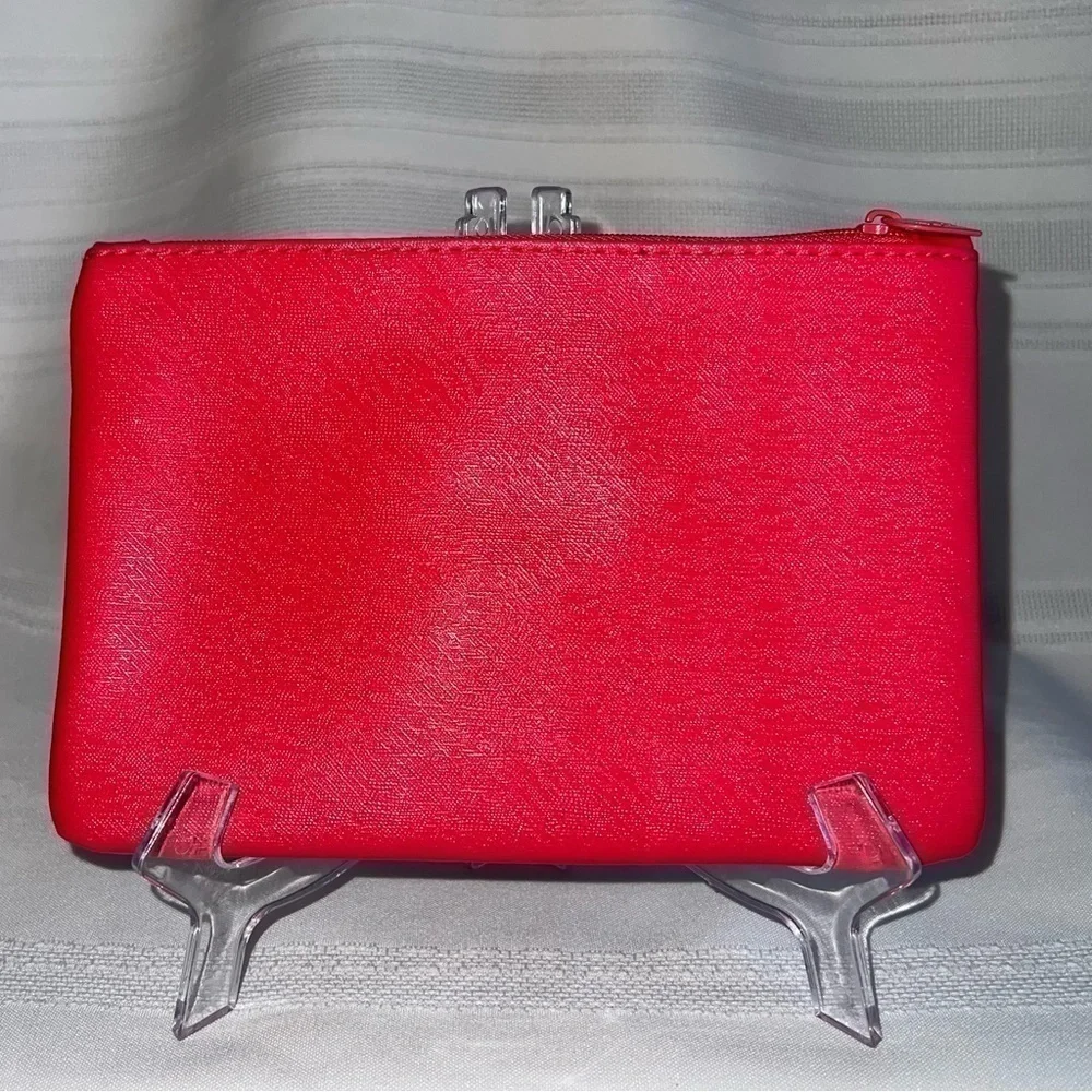 💄3/$12💄5/$15 ipsy Flying Colors Red & Pink Cosmetic Bag‎ EUC
